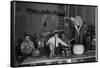 Technicians in Sound Production Room at Walt Disney Studio Using Hanging Mikes and Handheld Boom-Alfred Eisenstaedt-Framed Stretched Canvas