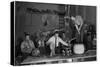 Technicians in Sound Production Room at Walt Disney Studio Using Hanging Mikes and Handheld Boom-Alfred Eisenstaedt-Stretched Canvas