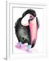 Technicolor Toucan I-Jennifer Parker-Framed Art Print