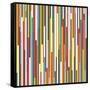 Technicolour Stripes-Fimbis-Framed Stretched Canvas