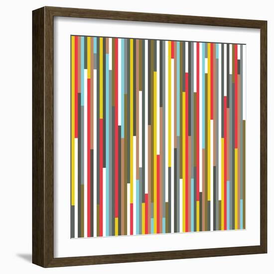 Technicolour Stripes-Fimbis-Framed Giclee Print