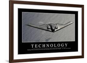 Technology: Inspirational Quote and Motivational Poster-null-Framed Photographic Print