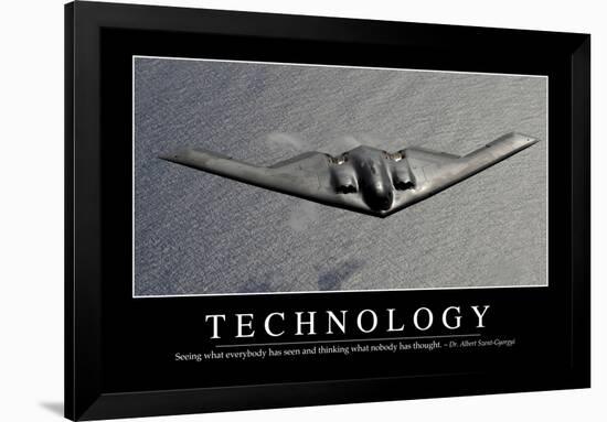 Technology: Inspirational Quote and Motivational Poster-null-Framed Photographic Print