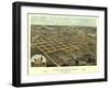 Tecumseh, Michigan - Panoramic Map-Lantern Press-Framed Art Print