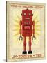 Ted Box Art Robot-John W Golden-Stretched Canvas