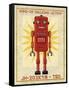 Ted Box Art Robot-John W Golden-Framed Stretched Canvas