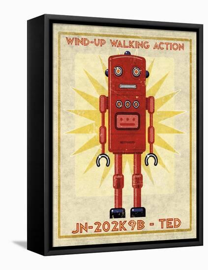 Ted Box Art Robot-John W Golden-Framed Stretched Canvas