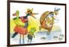 Ted, Ed, and Caroll and the Tiny Fish 2 - Turtle-Valeri Gorbachev-Framed Giclee Print