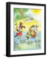 Ted, Ed and Caroll and the Tiny Fish 4 - Turtle-Valeri Gorbachev-Framed Giclee Print