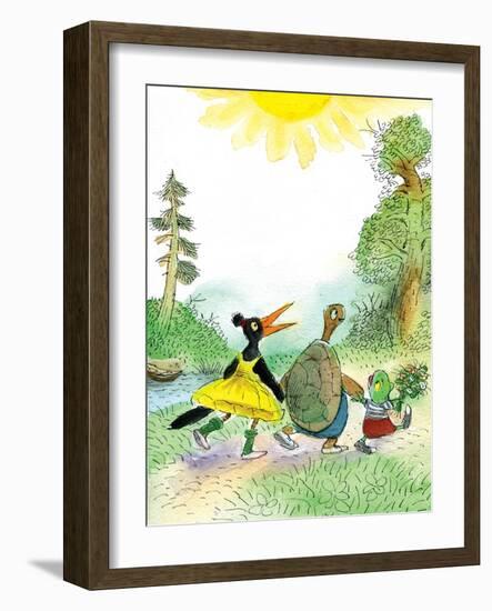 Ted, Ed and Caroll are Great Friends - Turtle-Valeri Gorbachev-Framed Giclee Print