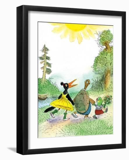 Ted, Ed and Caroll are Great Friends - Turtle-Valeri Gorbachev-Framed Giclee Print