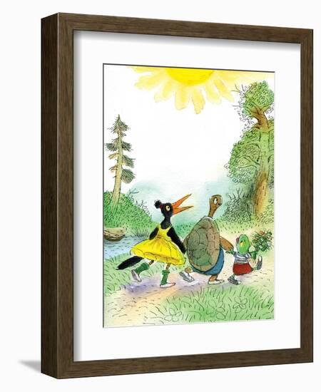 Ted, Ed and Caroll are Great Friends - Turtle-Valeri Gorbachev-Framed Premium Giclee Print