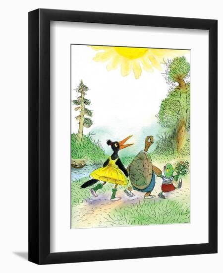 Ted, Ed and Caroll are Great Friends - Turtle-Valeri Gorbachev-Framed Premium Giclee Print