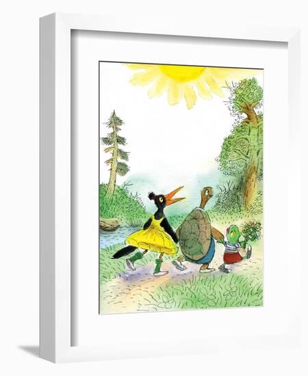 Ted, Ed and Caroll are Great Friends - Turtle-Valeri Gorbachev-Framed Premium Giclee Print