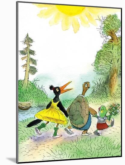 Ted, Ed and Caroll are Great Friends - Turtle-Valeri Gorbachev-Mounted Premium Giclee Print