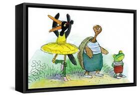 Ted, Ed, and Caroll are Great Friends - Turtle-Valeri Gorbachev-Framed Stretched Canvas