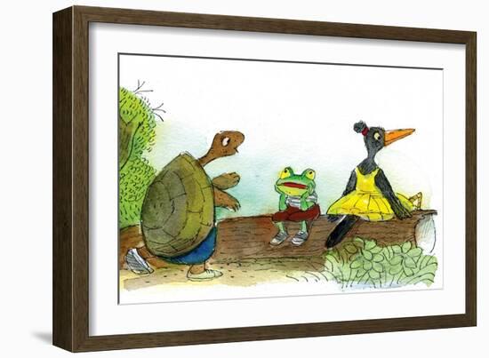 Ted, Ed, and Caroll are Great Friends - Turtle-Valeri Gorbachev-Framed Giclee Print