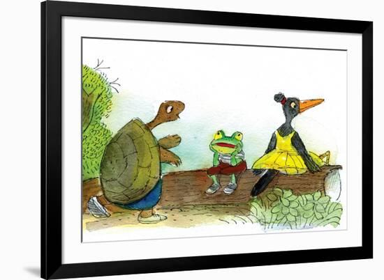 Ted, Ed, and Caroll are Great Friends - Turtle-Valeri Gorbachev-Framed Giclee Print