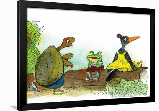 Ted, Ed, and Caroll are Great Friends - Turtle-Valeri Gorbachev-Framed Giclee Print