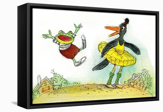 Ted, Ed and Caroll are Great Friends - Turtle-Valeri Gorbachev-Framed Stretched Canvas