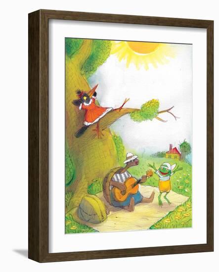 Ted, Ed and Caroll - the Picnic - Turtle-Valeri Gorbachev-Framed Giclee Print