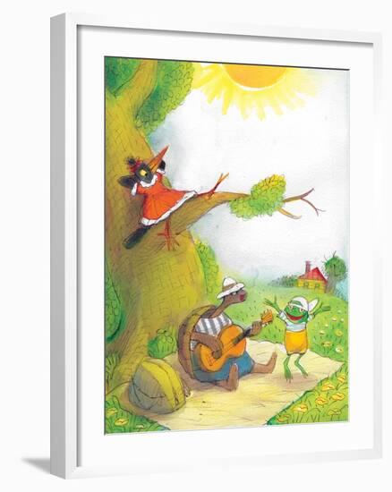 Ted, Ed and Caroll - the Picnic - Turtle-Valeri Gorbachev-Framed Giclee Print