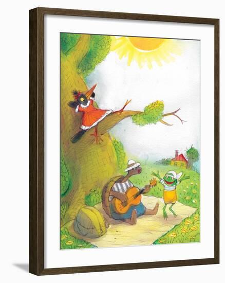 Ted, Ed and Caroll - the Picnic - Turtle-Valeri Gorbachev-Framed Giclee Print