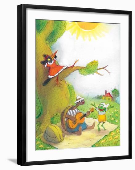 Ted, Ed and Caroll - the Picnic - Turtle-Valeri Gorbachev-Framed Giclee Print