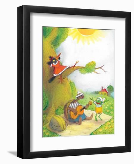 Ted, Ed and Caroll - the Picnic - Turtle-Valeri Gorbachev-Framed Premium Giclee Print