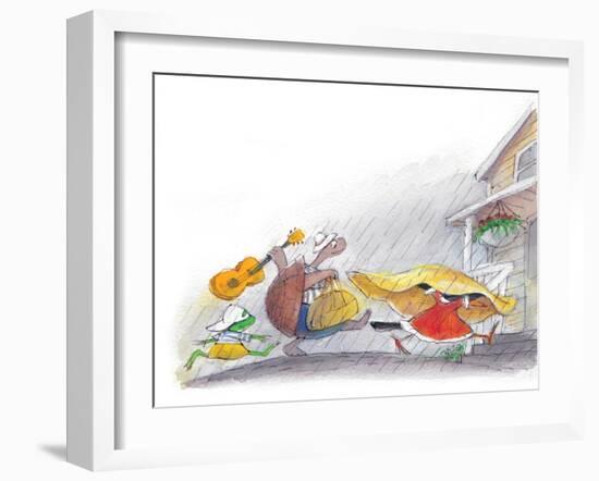 Ted, Ed and Caroll - the Picnic - Turtle-Valeri Gorbachev-Framed Premium Giclee Print