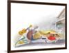 Ted, Ed and Caroll - the Picnic - Turtle-Valeri Gorbachev-Framed Giclee Print