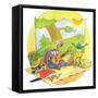 Ted, Ed and Caroll - the Picnic - Turtle-Valeri Gorbachev-Framed Stretched Canvas