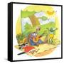 Ted, Ed and Caroll - the Picnic - Turtle-Valeri Gorbachev-Framed Stretched Canvas