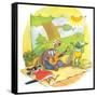 Ted, Ed and Caroll - the Picnic - Turtle-Valeri Gorbachev-Framed Stretched Canvas