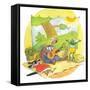 Ted, Ed and Caroll - the Picnic - Turtle-Valeri Gorbachev-Framed Stretched Canvas