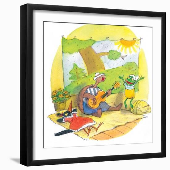 Ted, Ed and Caroll - the Picnic - Turtle-Valeri Gorbachev-Framed Giclee Print