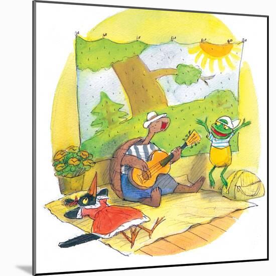 Ted, Ed and Caroll - the Picnic - Turtle-Valeri Gorbachev-Mounted Giclee Print