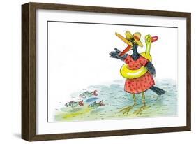 Ted, Ed and Caroll the Tiny Fish 3 - Turtle-Valeri Gorbachev-Framed Giclee Print