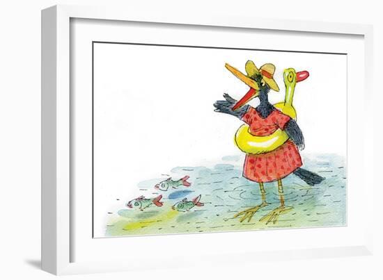 Ted, Ed and Caroll the Tiny Fish 3 - Turtle-Valeri Gorbachev-Framed Premium Giclee Print