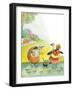 Ted, Ed and Caroll the Tiny Fish - Turtle-Valeri Gorbachev-Framed Giclee Print