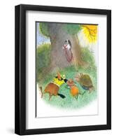 Ted, Ed, Caroll, and the Horse - Turtle-Valeri Gorbachev-Framed Premium Giclee Print