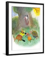 Ted, Ed, Caroll, and the Horse - Turtle-Valeri Gorbachev-Framed Giclee Print