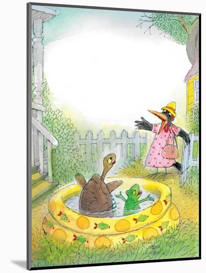 Ted,Ed, Caroll and the Swimming Pool - Turtle-Valeri Gorbachev-Mounted Giclee Print