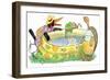 Ted, Ed, Caroll and the Swimming Pool - Turtle-Valeri Gorbachev-Framed Premium Giclee Print