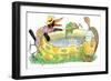 Ted, Ed, Caroll and the Swimming Pool - Turtle-Valeri Gorbachev-Framed Premium Giclee Print