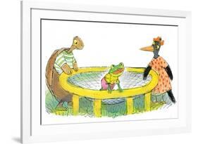 Ted, Ed, Caroll and the Trampoline - Turtle-Valeri Gorbachev-Framed Giclee Print