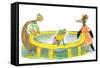 Ted, Ed, Caroll and the Trampoline - Turtle-Valeri Gorbachev-Framed Stretched Canvas