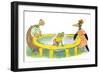 Ted, Ed, Caroll and the Trampoline - Turtle-Valeri Gorbachev-Framed Premium Giclee Print