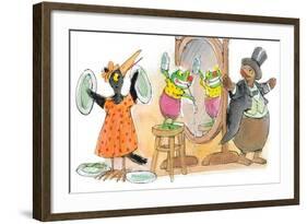 Ted, Ed, Caroll and the Trampoline - Turtle-Valeri Gorbachev-Framed Giclee Print