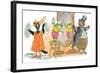 Ted, Ed, Caroll and the Trampoline - Turtle-Valeri Gorbachev-Framed Giclee Print